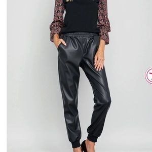 VINTAGE HAVANA vegan leather jogger